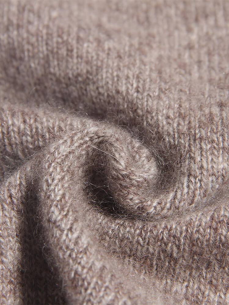 Kids Brown Husky Dog Knit Pattern Cashmere Pullover Sweater